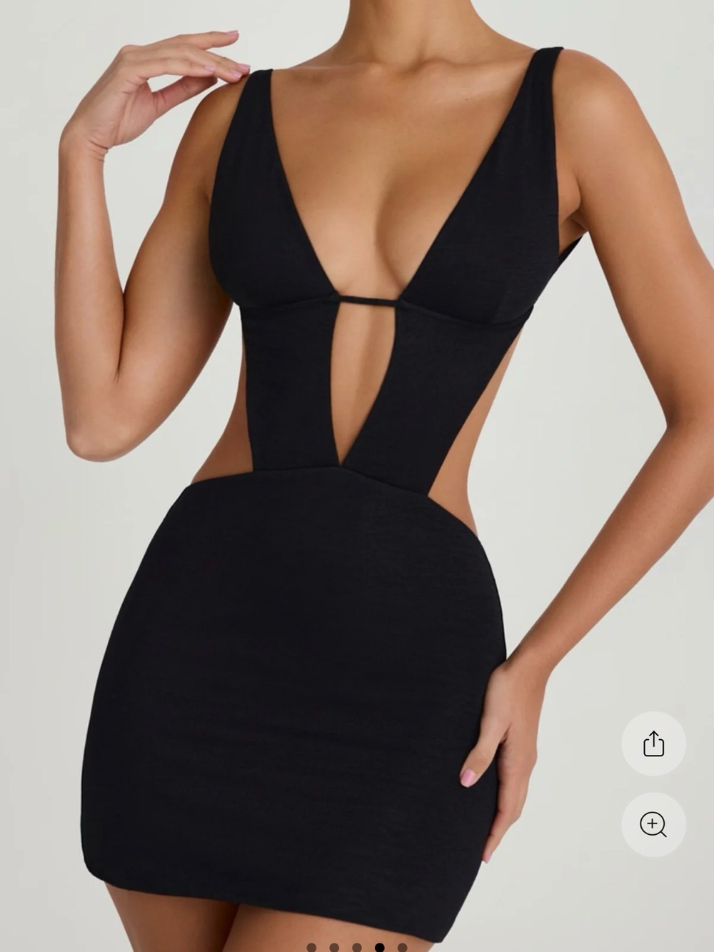 Gaia Oh Polly Black Cutout Dress